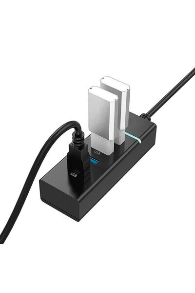 4 Port USB Hub 3.0 USB Çoklayıcı USB Çoğaltıcı Switch Port Işıklı 1.2 Mt - 2