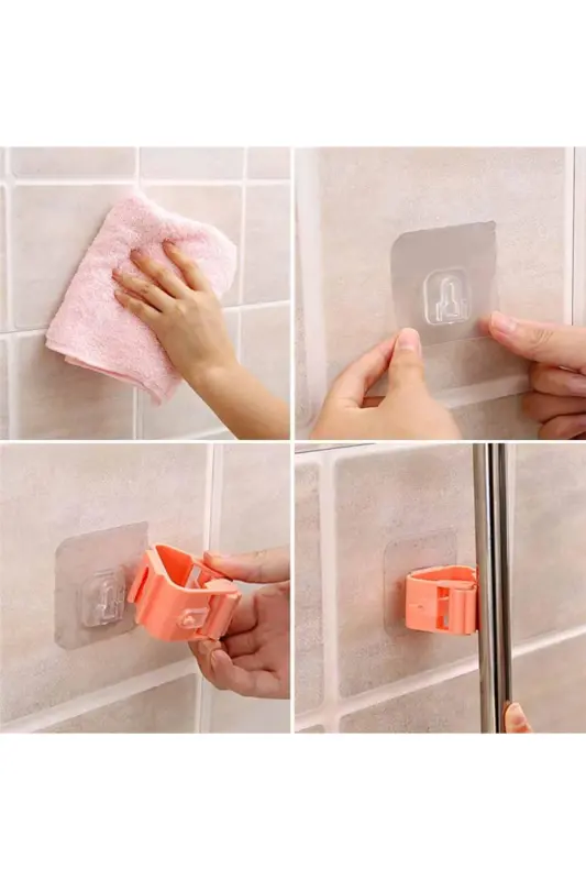 4 Practical Brush Mop Broom Mop Organizer Hanger - 3