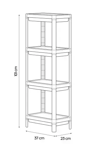 4 qavatli hammom rafasi Oshxona rafasi Hammom organizatori Shampun sochiq detarjan organizatori Qora-QORA - 6