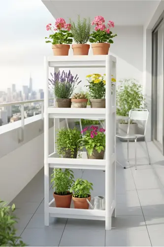 4 Qavatli Hammom Rafli Oshxona Rafli Hammom Tarnovchi Shampun Sochiq Deterjan Shkafi Organizer Oq - 4