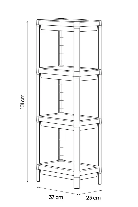 4 Qavatli Hammom Rafli Oshxona Rafli Hammom Tarnovchi Shampun Sochiq Deterjan Shkafi Organizer Oq - 7