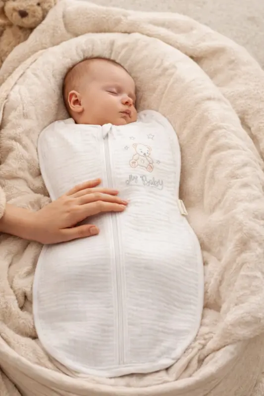 4 qavatli muslin chaqaloq uxlash sumkasi 100% paxta qiz va o'g'il bolalar uchun chaqaloq o'rash fasliy terlatmaydi 3-6 oylik - 5
