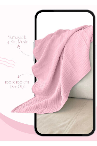 4 qavatli muslin ko'rpa chaqaloq ko'rpa organik paxta ko'p maqsadli paxta muslin ko'rpa kundak ko'rpa - JOYOUS MOM KIDS (1)