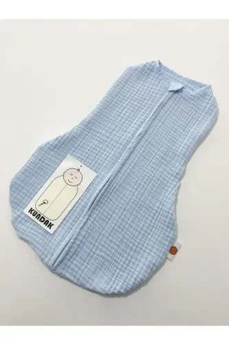 4 qavatli paxtali antiallergik bambuk muslin g'ilof - MAVIY - BABYS FIELD (1)