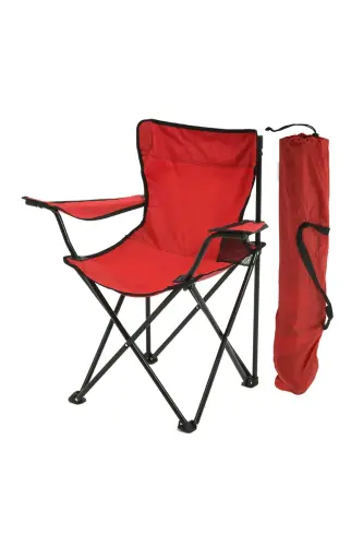 4-Seat Director Camp Chair Picnic Chair Folding Chair with Carrying Bag - Red - RED - 4
