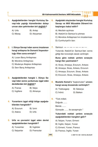 4.Sınıf Temel Dersler Soru Bankası - 8