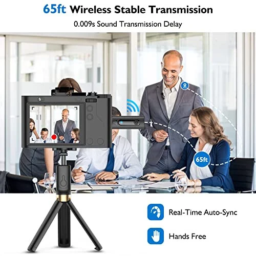 4 ta 1 da Professional Simsiz Lapel Mikrofoni - 2 Paket Mini Mikrofon iPhone Android Kamera Uchun, Shovqinni Pasaytirish Lapel Mikrofoni Ultra Kam Kechikish Video Yozuv, YouTube, Intervyu, TikTok va Vlog Uchun - 13