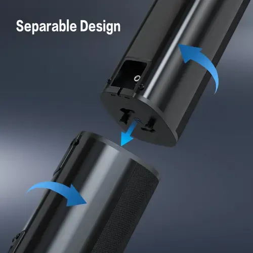 4 ta haydovchi, USB/AUX/Koaksial/Optik/HDMI/Bluetooth ulanishi bilan televizor uchun TOPVISION 4.1 kanalni Subwooferli Soundbar, 120W ajraladigan Soundbar - 5