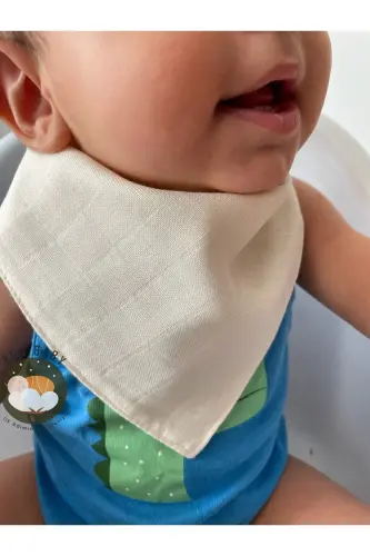 (4 ta) Run Baby Muslin Mato Ikki Tugmachali Chaqaloq So'lak Yopqichi & Ro'mol - 2