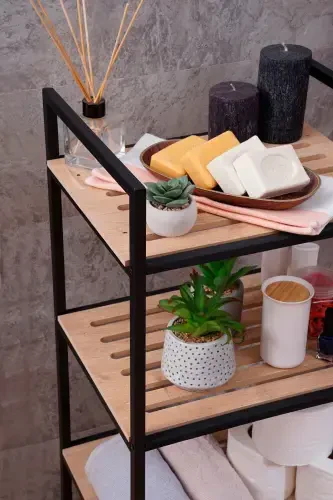 4 Tier Bathroom Organizer Shelf Kitchen Bathroom Cabinet Multipurpose Storage Rack - MILONSA (1)