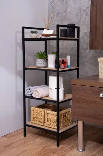 4 Tier Bathroom Organizer Shelf Kitchen Bathroom Cabinet Multipurpose Storage Rack - 3