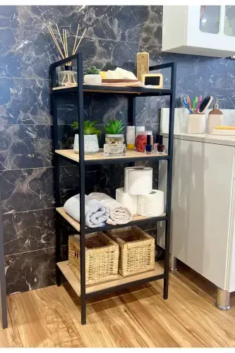 4 Tier Bathroom Organizer Shelf Kitchen Bathroom Cabinet Multipurpose Storage Rack - 6