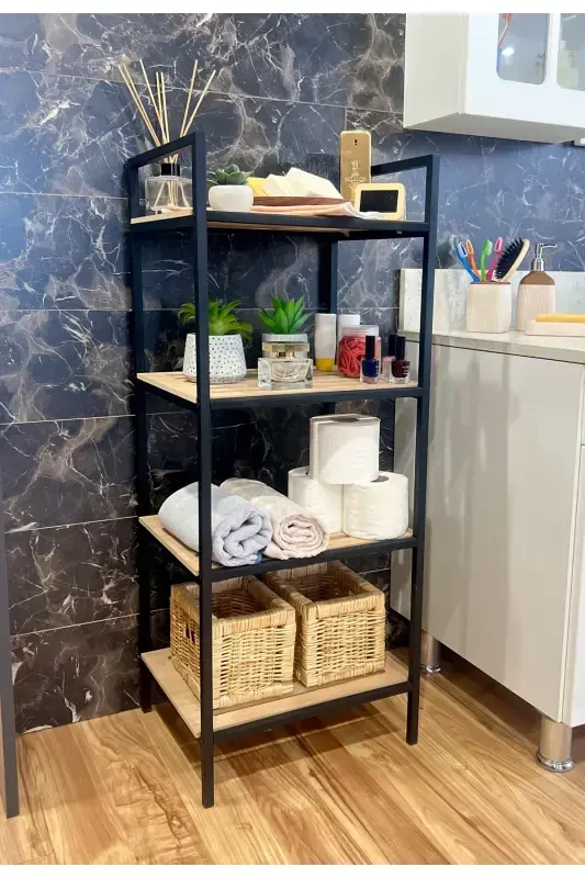 4 Tier Bathroom Organizer Shelf Kitchen Bathroom Cabinet Multipurpose Storage Rack - 6