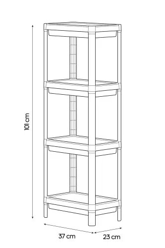 4 Tier Bathroom Shelf Kitchen Shelf Bathroom Organizer Shampoo Towel Rack Detergent Organizer Black-BLACK - 6