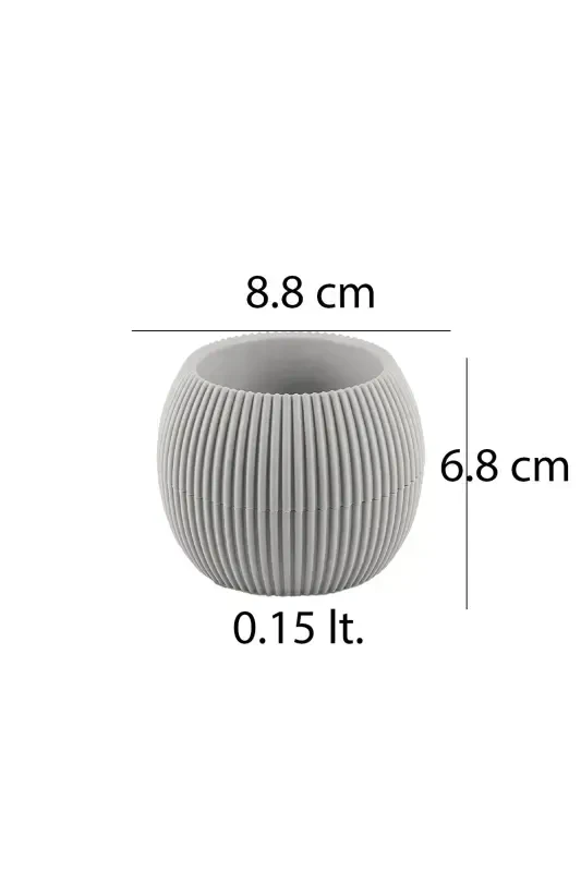 4 Units 0.15 Liter Mini Coral Cactus Succulent Pot Small Plastic Pot No 1-BEIGE - 2