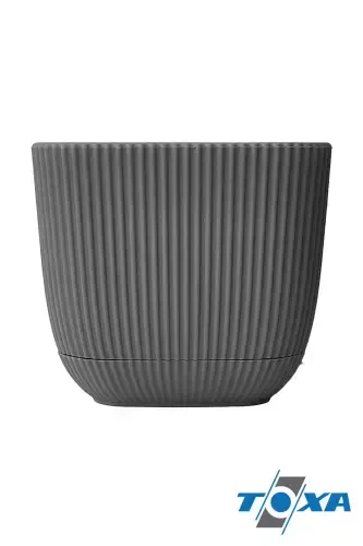 4 Units 0.27 Liter Anthracite Coral Square Pot Mini Size Cactus Succulent Pot with Saucer Plastic Pot-ANTHRACITE - 3