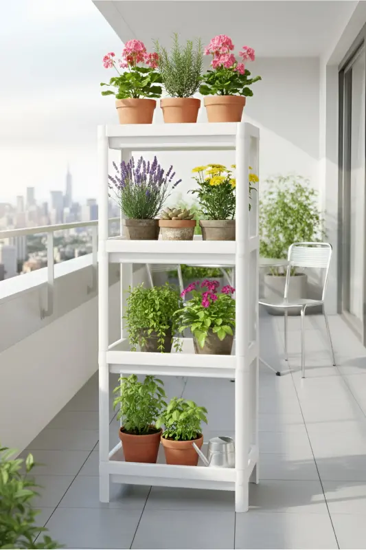 4-х уровневая полка для ванной комнаты, кухонная полка, органайзер для ванной, полка для шампуня, полотенец, моющих средств, белый шкаф-органайзер. - 4