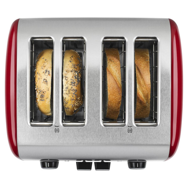 4-хслотовый тостер KitchenAid с ручным рычагом подъема, имперский красный. - 2