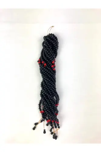 40 Adet - 6mm 99lu Akrilik Namaz Tesbihi - Dağıtmalık Tesbih - Mevlüt Hediyesi Toptan Tesbih - Siyah - Siyah - 3
