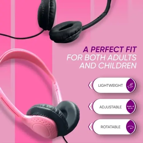 40 Pack Bulk Wired On-Ear Leather Headphones with 3.5mm Connector, Multi - 5