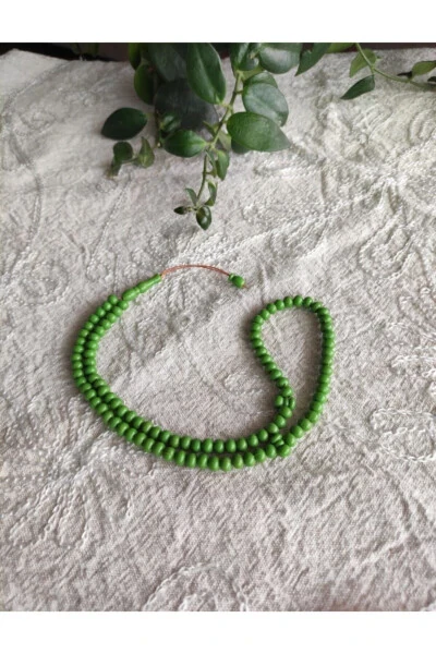 40 Pieces - 6mm 99 Acrylic Muslim Prayer Beads - Favor Muslim Beads - Mawlid Gift Wholesale Muslim Prayer Beads - Green - 2