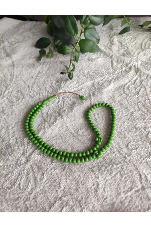 40 Pieces - 6mm 99 Acrylic Muslim Prayer Beads - Favor Muslim Beads - Mawlid Gift Wholesale Muslim Prayer Beads - Green - 2
