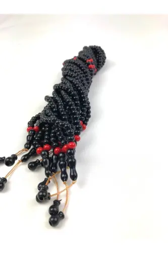 40 Pieces - 6mm 99-Bead Acrylic Prayer Beads - Giveaway Rosary - Mawlid Gift Wholesale Rosary - Black - Black - 1