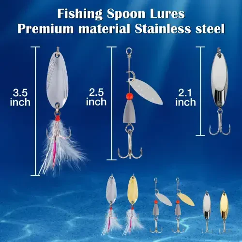 404pcs Fishing Lures for Bass Trout Salmon,Fishing Tackle Box with Tackle Included for Freshwater and Saltwater,Fishing Gear and Equipment Including Crankbaits, Spinnerbaits, Plastic Worms, Jigs - 4