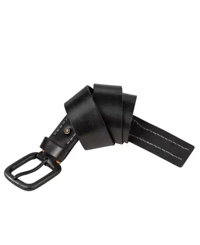 40mm Double Stitch Belt - Black - 3