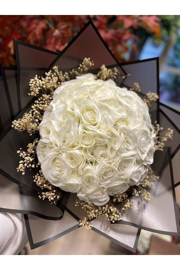 41 White Rose Proposal Flower - Artificial Flower Proposal Bouquet - White Rose - 27