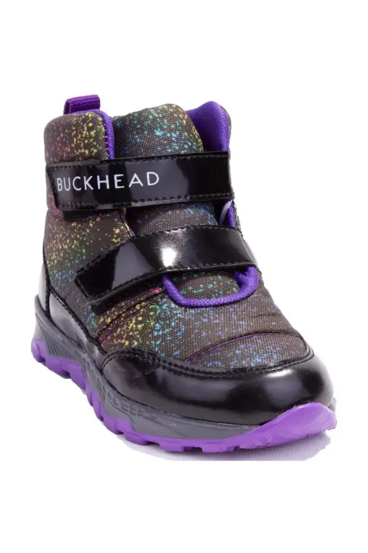 4183 Black Purple Snowshell Orthopedic Daily Girl's Boots - 1