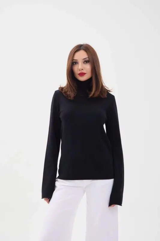 4214 TRICOT PLAIN FISHERMAN SLOUCHY-BLACK - 2