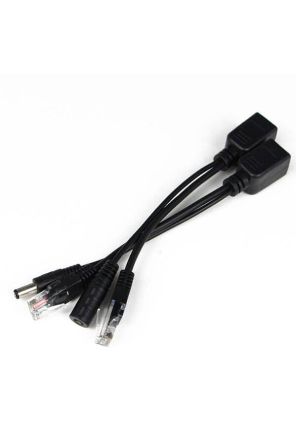 4252 IP Kamera RJ45 Kablosu PoE Set Ethernet Cat5 Adaptör Güç Power Kablosu - 3