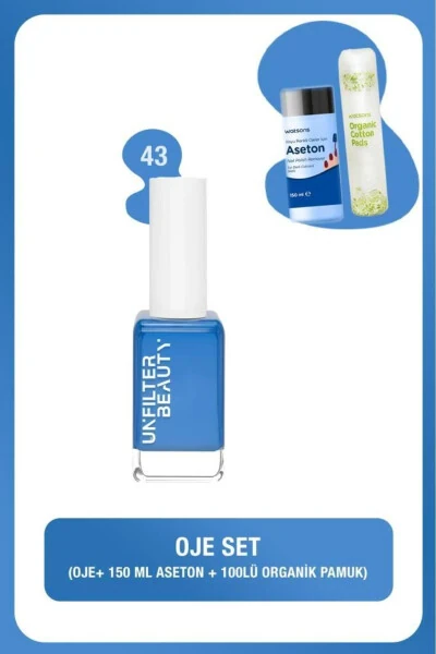 № 43 Лак для ногтей 150 мл Ацетон 100 шт Ватные диски - Unfilter Beauty