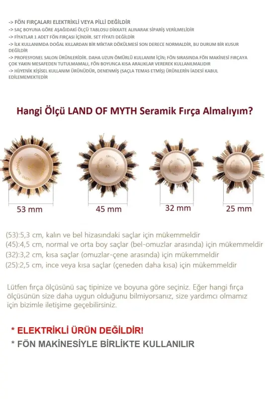 43 mm-Lom1143 Nano Teknoloji Seramik + İyonik Termal Fön Saç Fırçası, Doğal At Kılı Diş, Profesyonel - 43 mm - 5