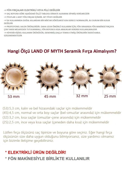 43 mm Nano Texnologiya Seramik + Ionli Termal Soch Cho'tkasi, Tabii Qil Tishlar, Professional Seri - 4