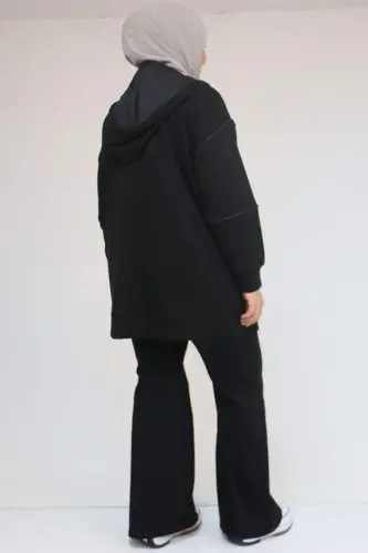 43072 Plus Size Waterport Trim Oysho Jacket - Black - 3