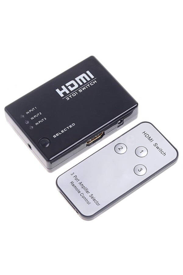 4678 3 Portli HDMI Switcher Splitter Ko'paytirgich Masofaviy Boshqarishli - 8