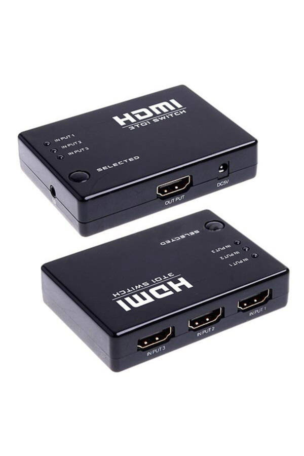 4678 3 Portli HDMI Switcher Splitter Ko'paytirgich Masofaviy Boshqarishli - 9