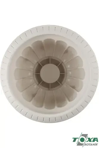 47 Litr Ø59x59sm Oyoqli Mat G'isht Rangli Dekorativ Plastmassa Guldon No3-47Lt G'isht - 3