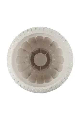 47 Litr Ø59x59sm Oyoqli Mat Oqish Yaltiroqsiz Dekorativ Plastmassa Gullatkich №3-47L Oq - TOXA (1)