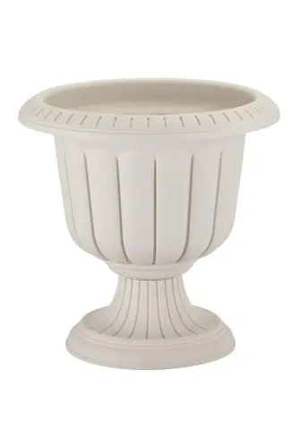 47 Litr Ø59x59sm Oyoqli Mat Oqish Yaltiroqsiz Dekorativ Plastmassa Gullatkich №3-47L Oq 