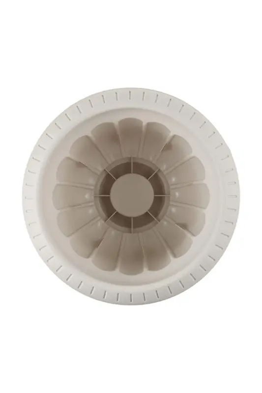 47 Litr Ø59x59sm Oyoqli Mat Oqish Yaltiroqsiz Dekorativ Plastmassa Gullatkich №3-47L Oq - 2