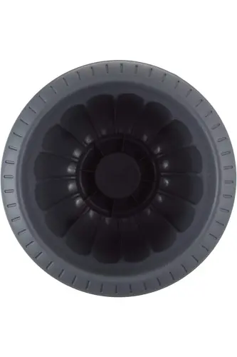 47 Litre Ø59x59cm Ayaklı Deliksiz Mat Antrasit Gri Dekoratif Plastik Saksı No3 - 47Lt Antrasit - 3