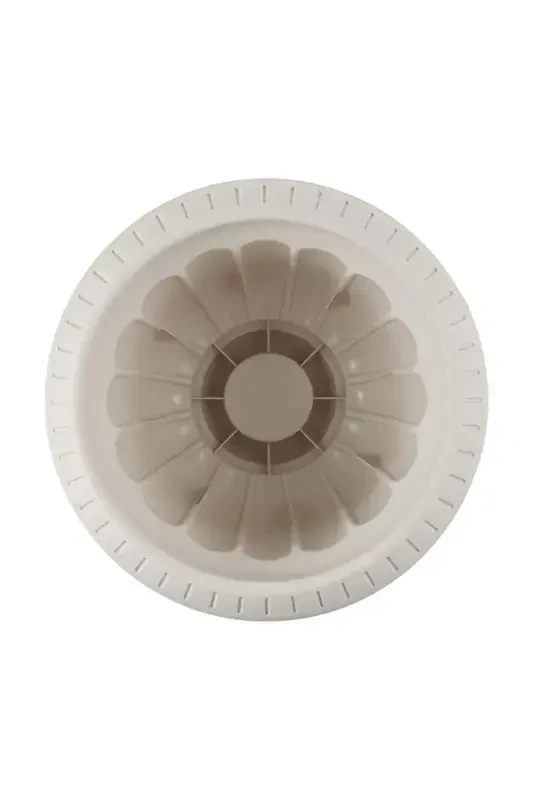 47 Litre Ø59x59cm Ayaklı Mat Kırık Beyaz Deliksiz Plastik Saksı No3-47Lt Beyaz - 2