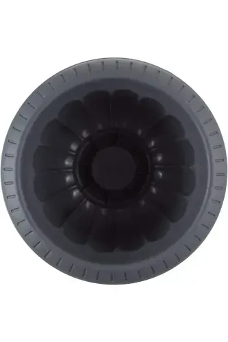 47 Litre Ø59x59cm Pedestal Matte Anthracite Gray Decorative Plastic Pot No3-47Lt Anthracite - 3