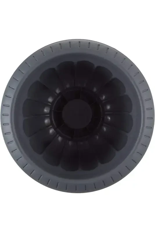 47 Litre Ø59x59cm Pedestal Matte Anthracite Gray Decorative Plastic Pot No3-47Lt Anthracite - 3