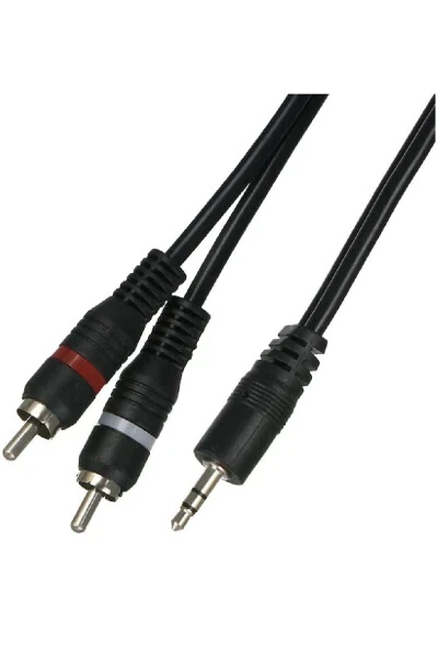 4794s 3.5mm Stereo 2 RCA Aux Audio Eshitish Apparati Konvertor Simi (1.8 metr) - Modazone