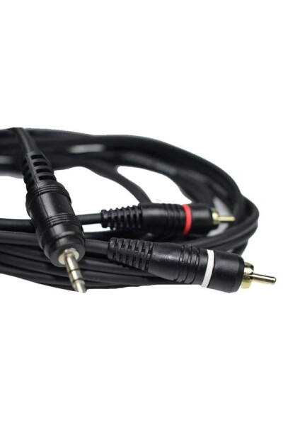 4794s 3.5mm Stereo 2 RCA Aux Ses Kulaklık Çevirici Kablosu (1.8 Metre) - 2