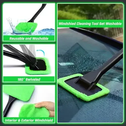 47PCS Car Detailing Kit Interior Cleaner, Car Cleaning Kit, Car Vacuum Car Interior Detailing Kit, Car Wash Kit with Bucket Auto Detailing Brush Set Car Accessories for Motorcycle, Cars, Bikes, Wheels - 4